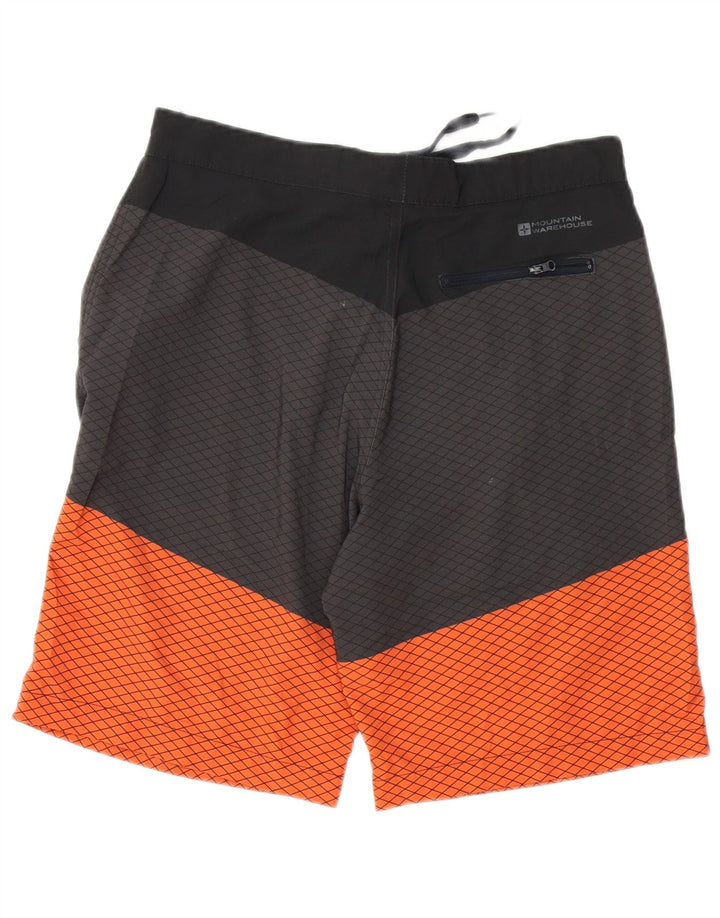 Pantaloni scurți sport pentru bărbați Mountain Warehouse, gri mediu, poliester color bloc