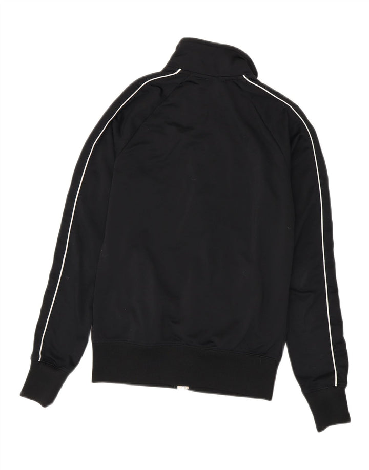 NIKE Womens Tracksuit Top Jacket UK 10 Small Black Polyester
