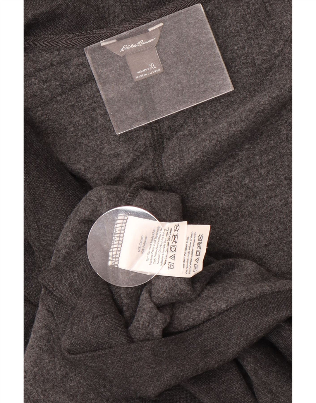Eddie Bauer Pulover cardigan deschis supradimensionat pentru femei UK 18 XL gri
