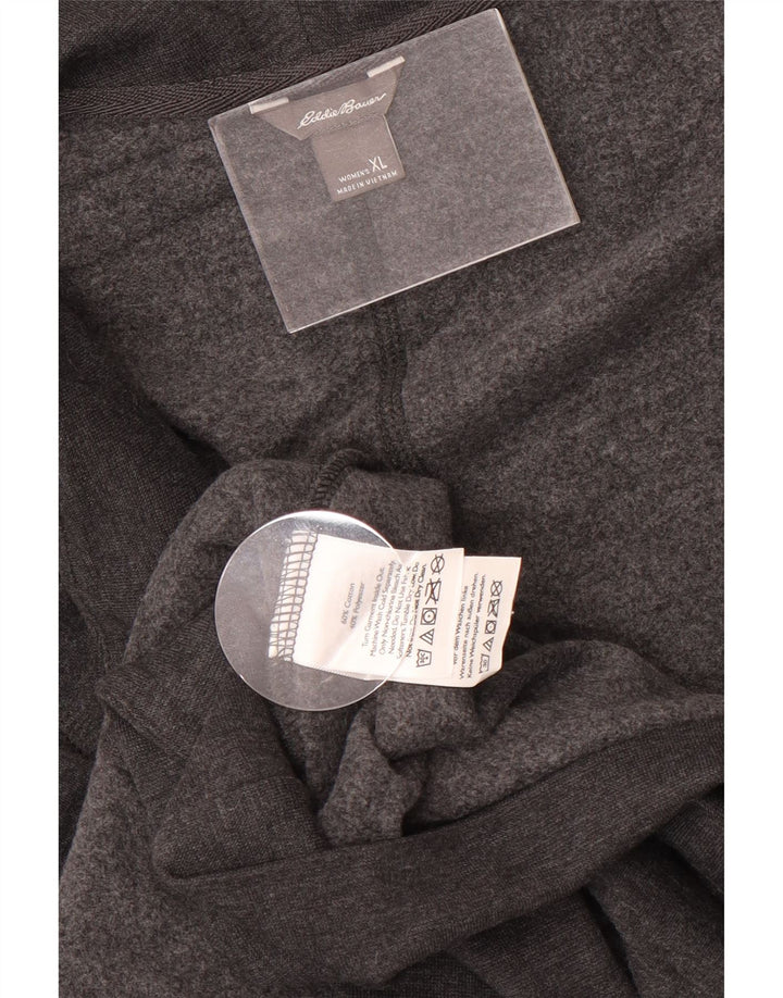 Eddie Bauer Pulover cardigan deschis supradimensionat pentru femei UK 18 XL gri