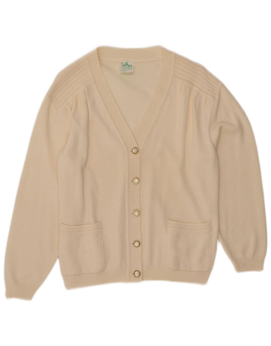 Pulover cardigan pentru femei VINTAGE UK 12 Bej mediu