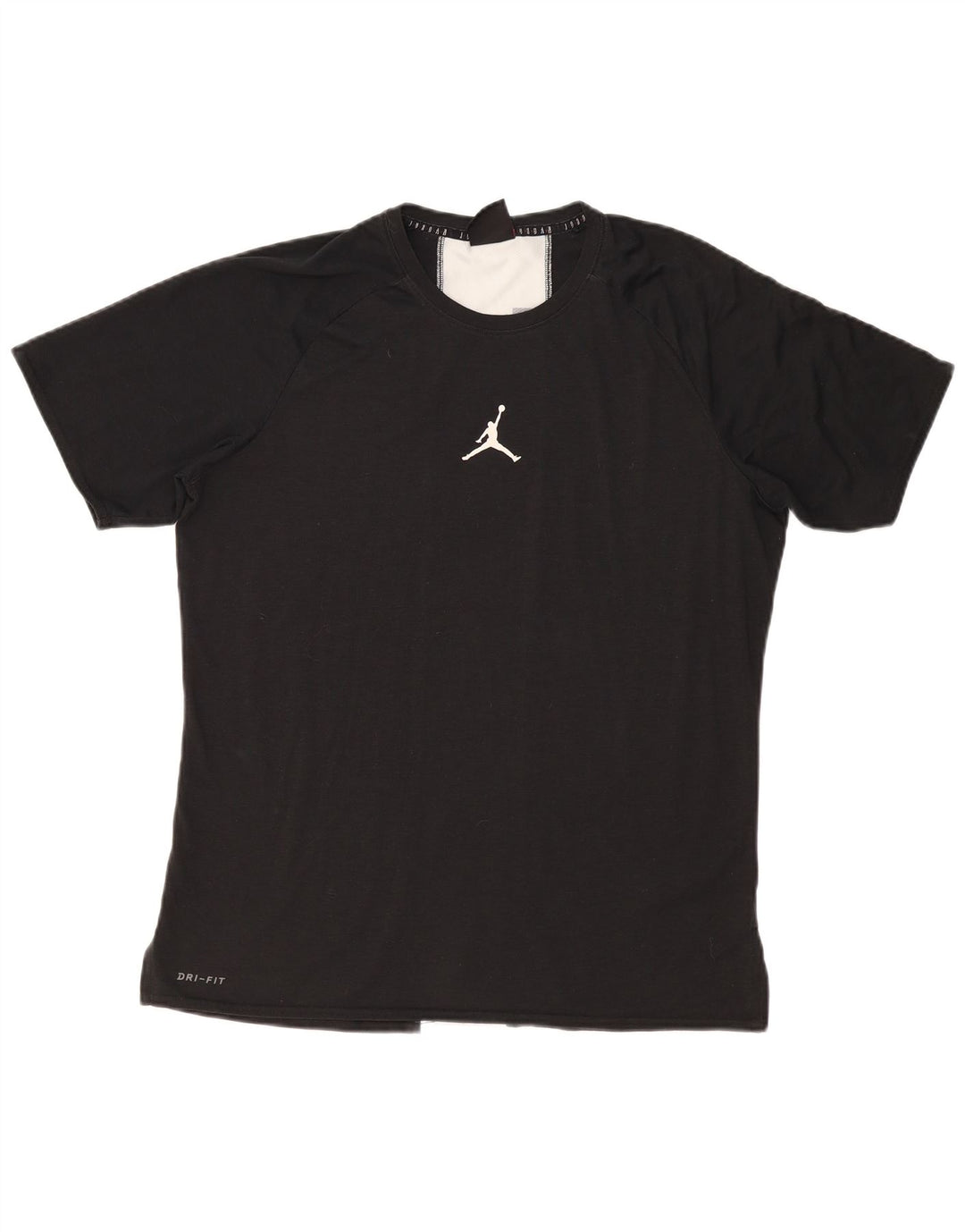 Tricou grafic Jordan Dri Fit pentru bărbați Top mare, negru, poliester color bloc