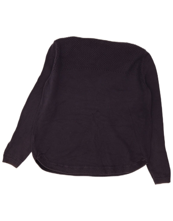 Pulover pentru femei Marks & Spencer, cu gât de barca, UK 18 XL, bumbac bleumarin