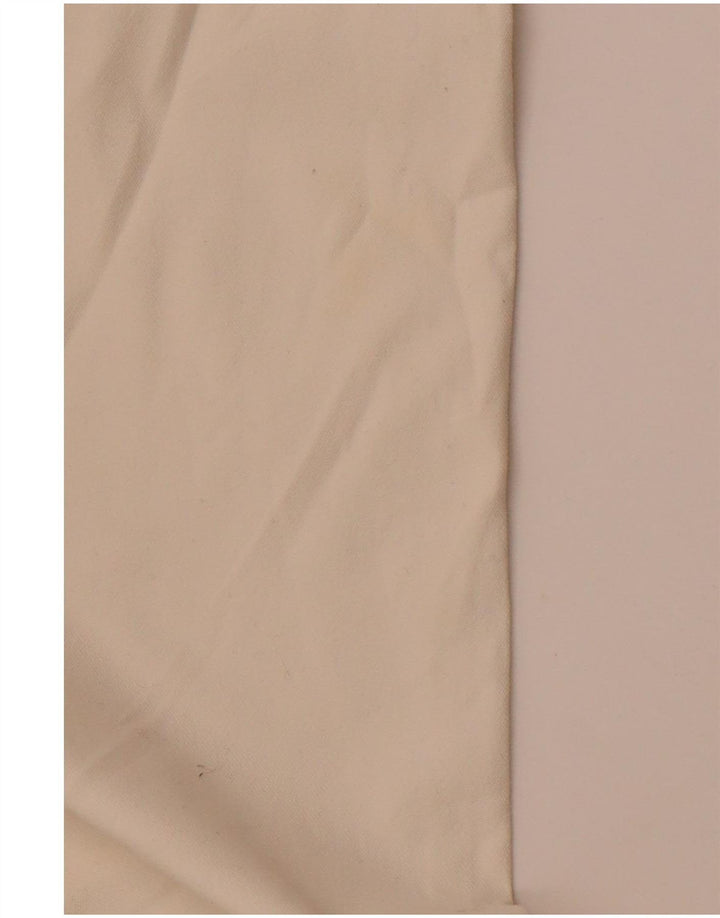 Pantaloni chino drepți pentru femei BENETTON UK 10 Small W28 L28 Bumbac alb