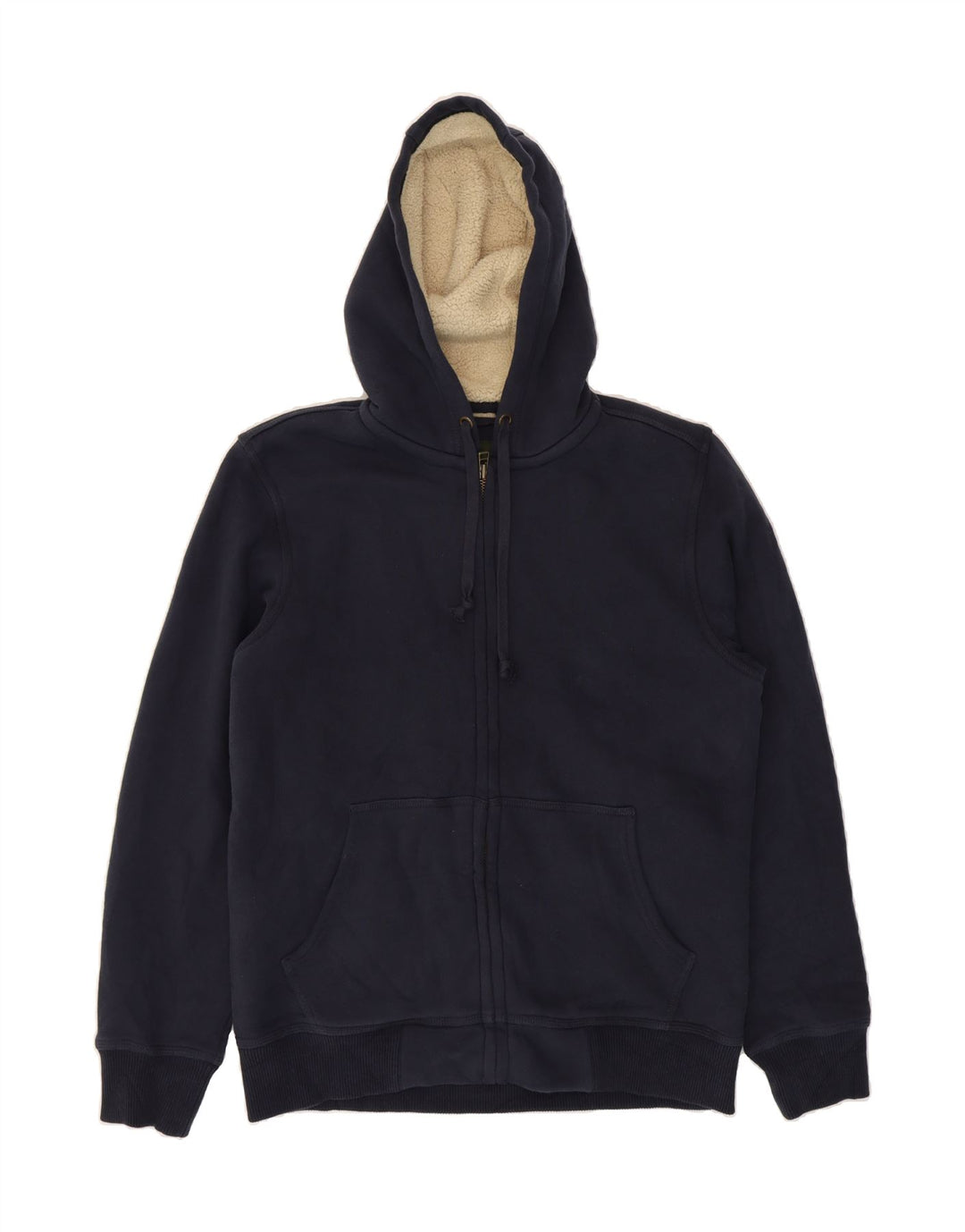 EDDIE BAUER Mens Zip Hoodie Sweater Small Navy Blue Cotton Vintage Eddie Bauer and Second-Hand Eddie Bauer from Messina Hembry 
