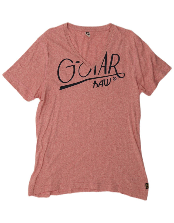 Tricou grafic pentru bărbați G-Star Top XL bumbac roz