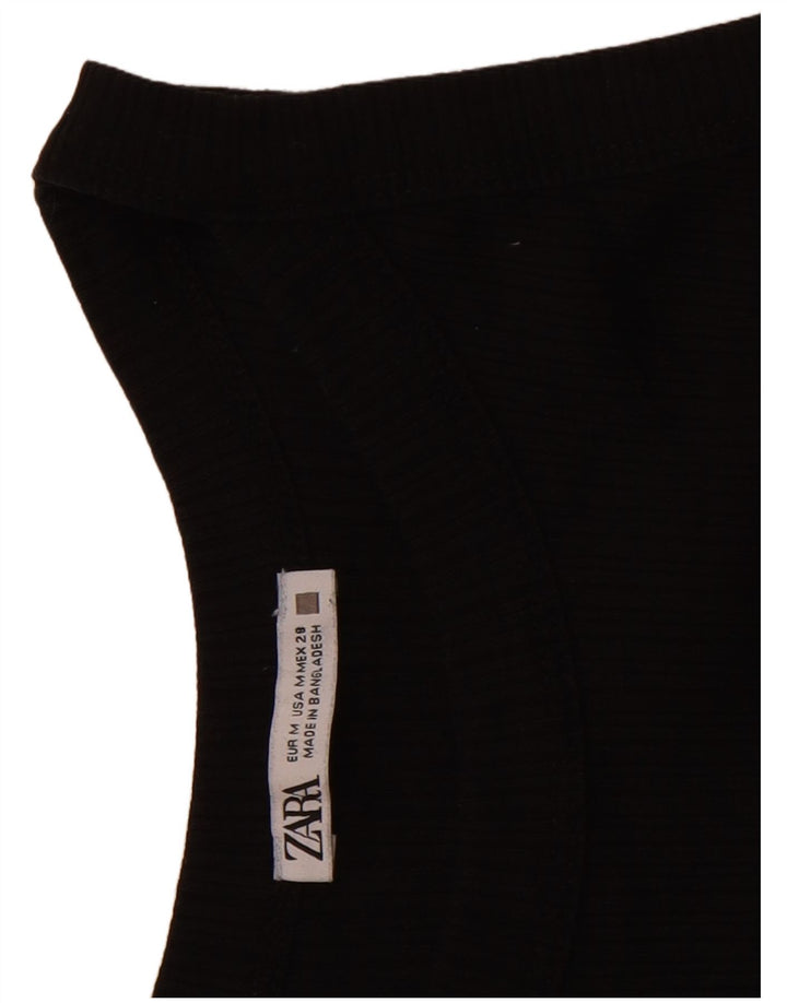 ZARA Womens Sleeveless Crop Top UK 12 Medium Black