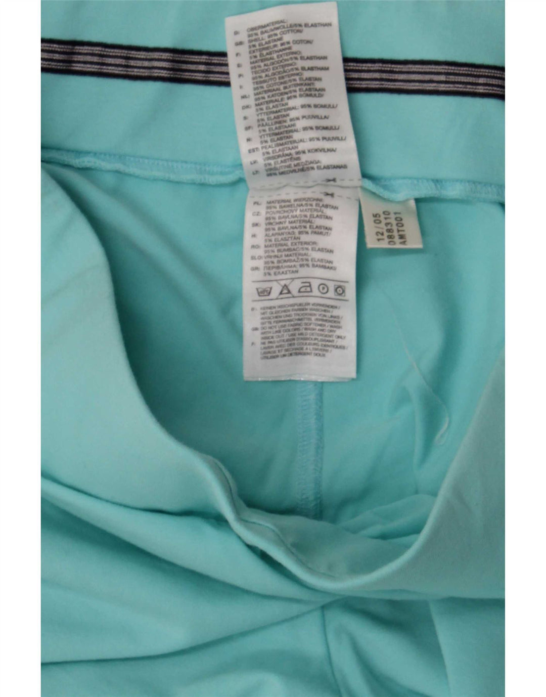 Pantaloni de trening obișnuiți pentru femei Adidas, bumbac turcoaz mediu