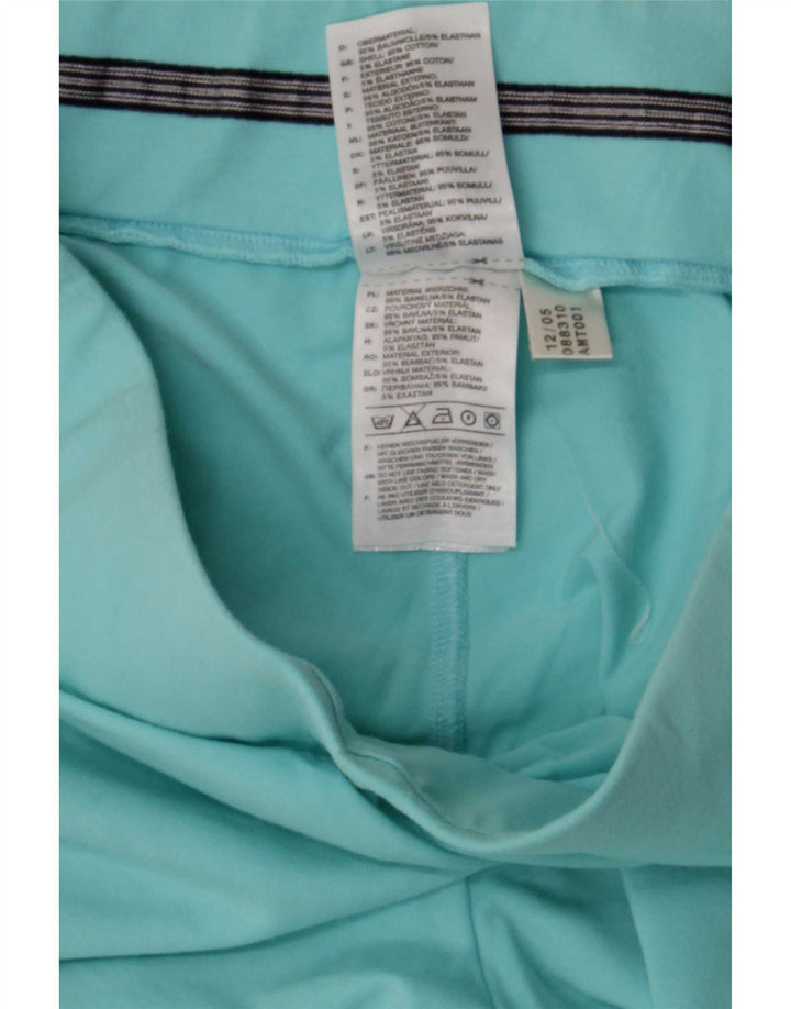 Pantaloni de trening obișnuiți pentru femei Adidas, bumbac turcoaz mediu