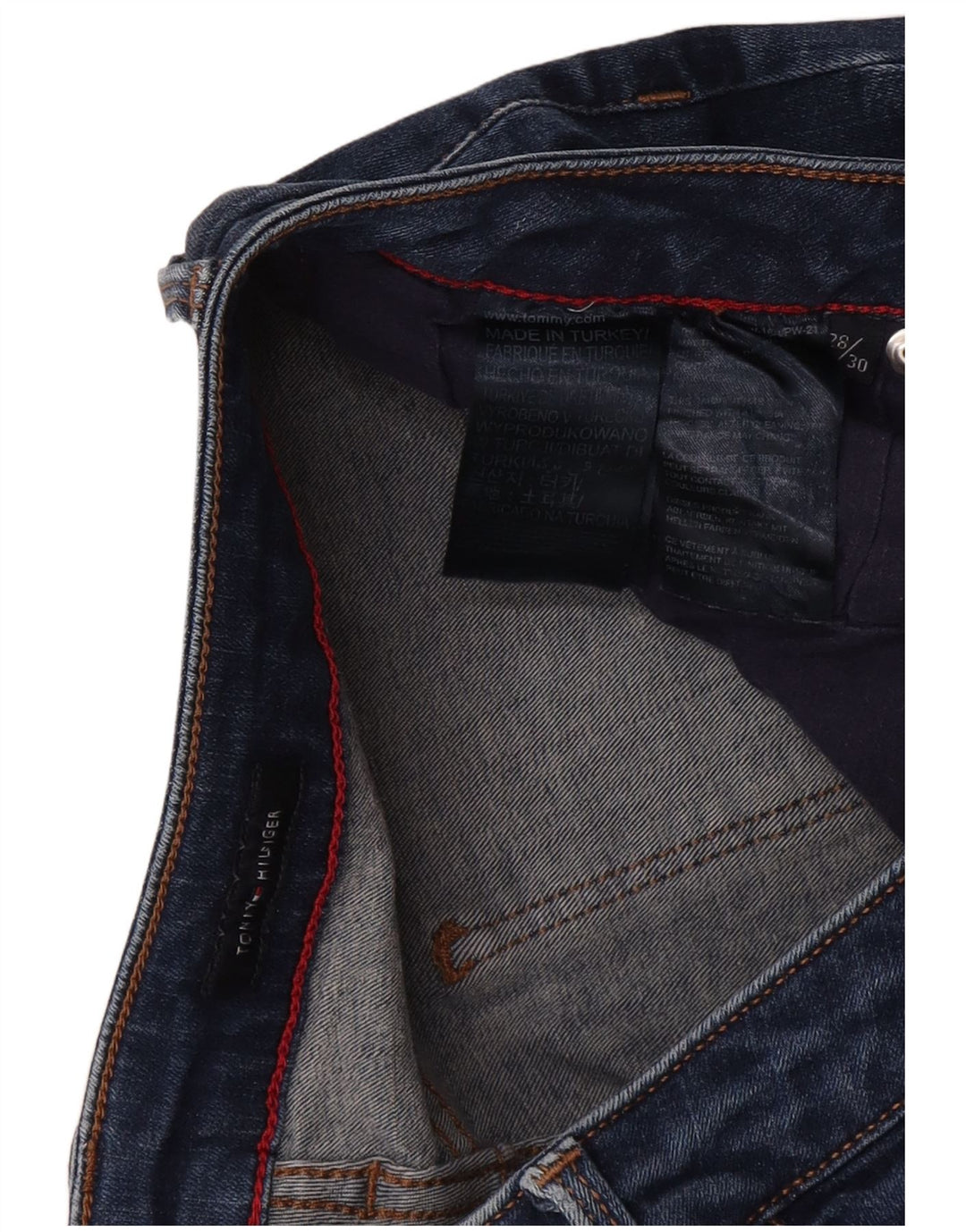 Blugi skinny pentru femei Tommy Hilfiger W28 L30 poliester bleumarin