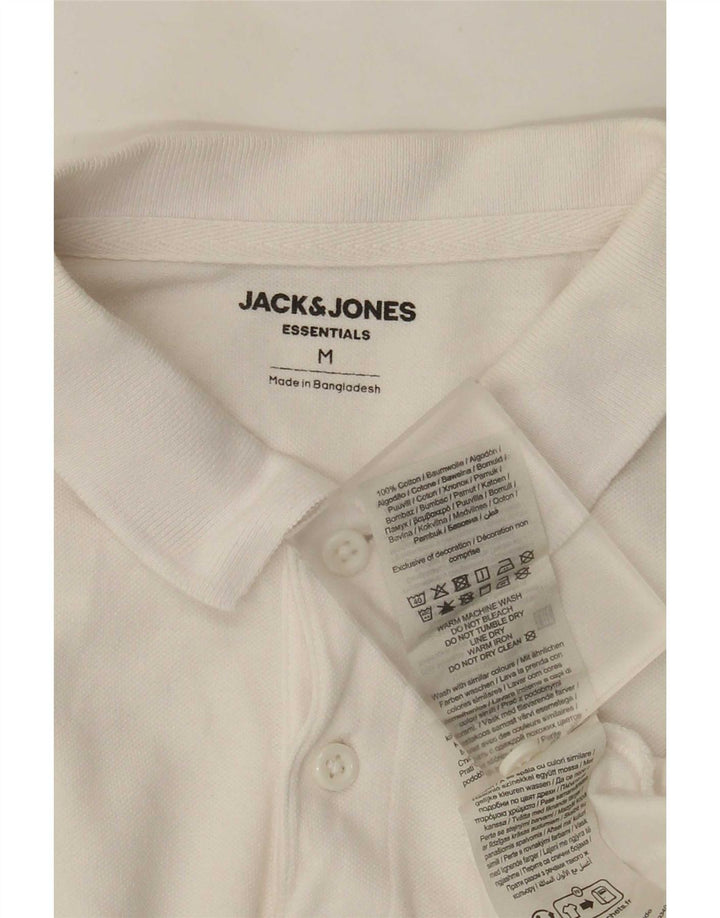 Cămașă polo Jack & Jones pentru bărbați, bumbac alb mediu