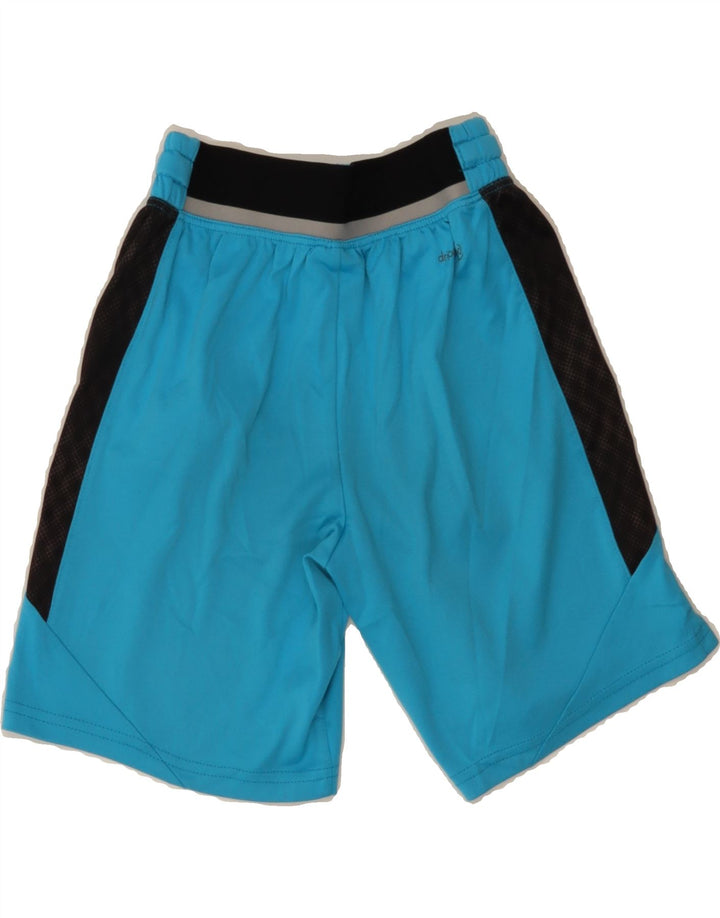 RUSSELL ATHLETIC Boys Sport Shorts 7-8 Years Medium  Blue Colourblock Vintage Russell Athletic and Second-Hand Russell Athletic from Messina Hembry 