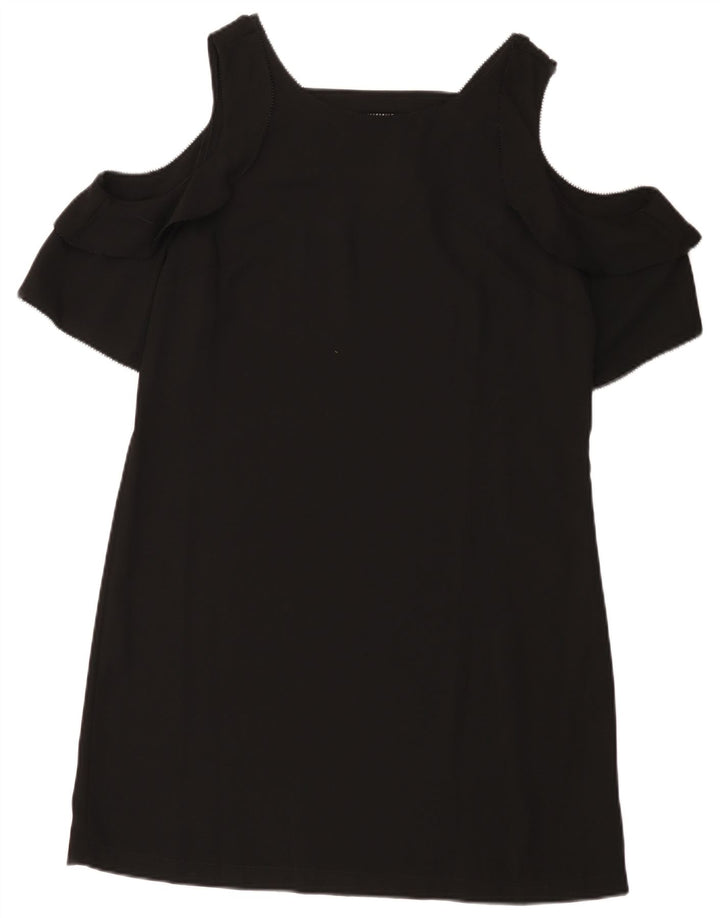 Next Rochie pentru femei cu umăr dezactivat UK 12 Poliester mediu negru