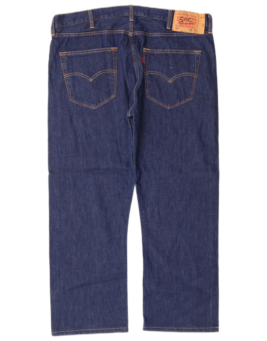 Blugi drepti pentru bărbați LEVI'S 501 W38 L27 Bumbac albastru