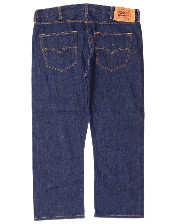 Blugi drepti pentru bărbați LEVI'S 501 W38 L27 Bumbac albastru