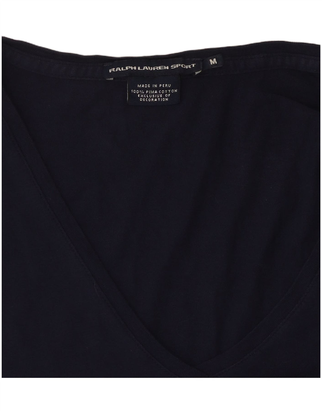 RALPH LAUREN Tricou pentru femei Top UK 12 Medium Bleumarin Bumbac