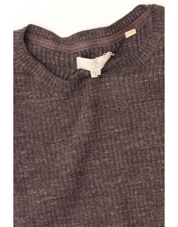 Fat Face pentru femei Top cu mânecă lungă UK 12 Medium Gri Bumbac