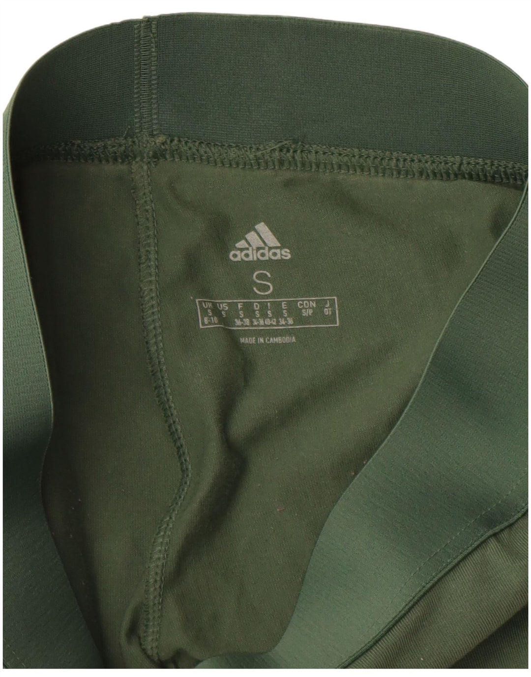 Leggings pentru femei Adidas UK 8/10 mic verde bumbac
