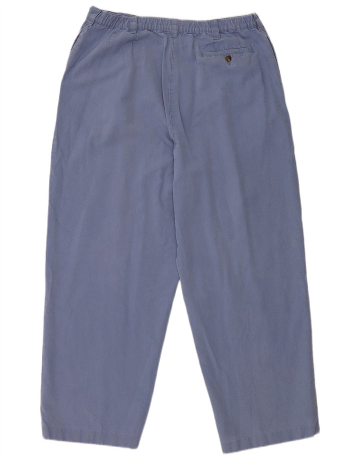 Pantaloni chino pentru femei cu talie înaltă L.L.Bean US 16 2XL W34 L27 Blue Tencel