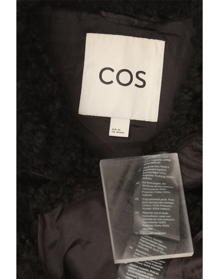 Gilet pentru femei Cos cu blană artificială supradimensionată EU 36 Poliester negru mic