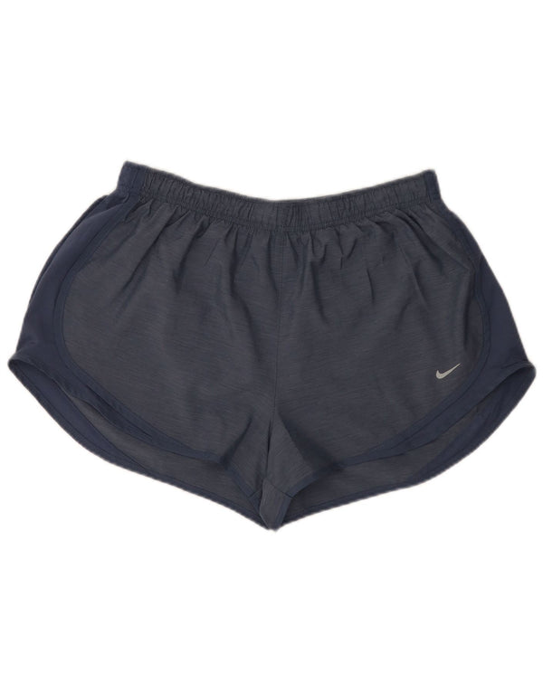 Pantaloni scurți sport Nike Dri Fit pentru femei UK 18 XL, albastru bleumarin, poliester pătat