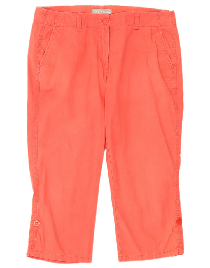 Pantaloni Capri pentru femei Marks & Spencer UK 12 Medium W32 Bumbac roz