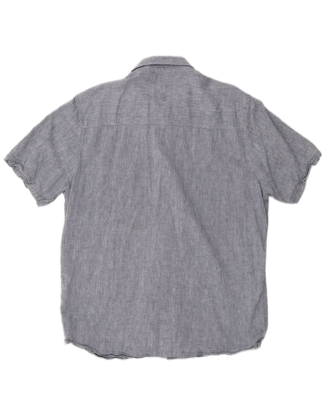 FAT FACE Mens Classic Fit Short Sleeve Shirt Medium Blue