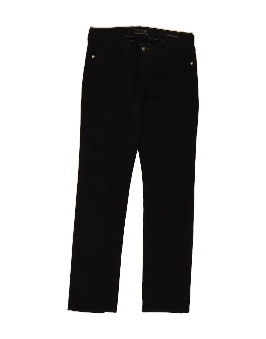 GUESS Womens Straight Jeans W30 L33 Black Cotton Vintage Guess and Second-Hand Guess from Messina Hembry 