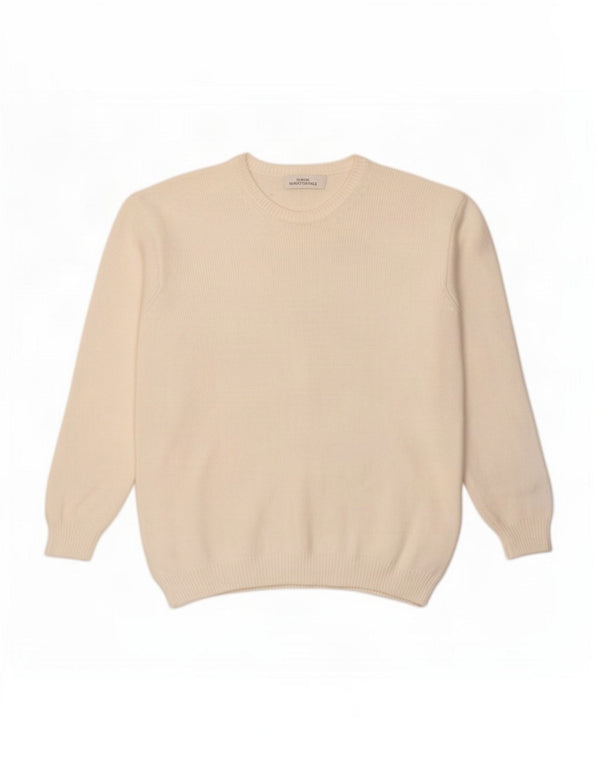 Pulover pentru femei Marks & Spencer cu decolteu rotund alb mediu UK 12
