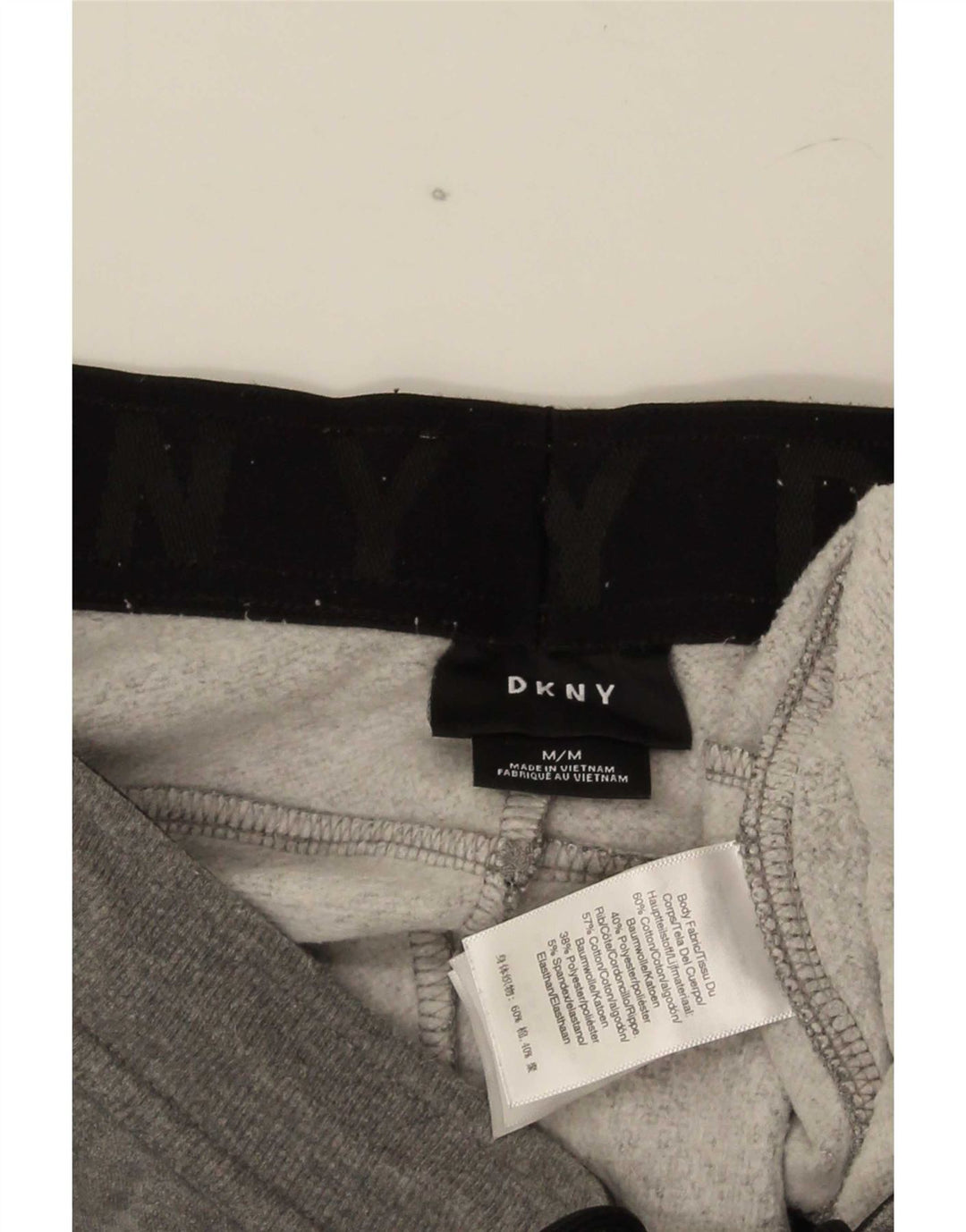 Dkny Mens Graphic Tracksuit Trousers Joggers Medium  Grey Flecked Cotton