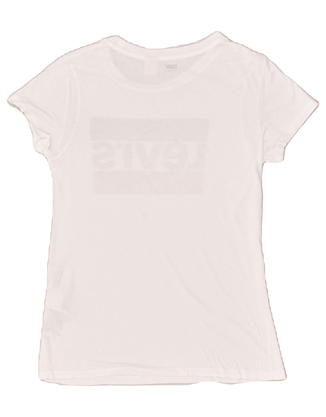 LEVI'S Womens Graphic T-Shirt Top UK 8 Small White Cotton | Vintage Levi's | Thrift | Second-Hand Levi's | Used Clothing | Messina Hembry 