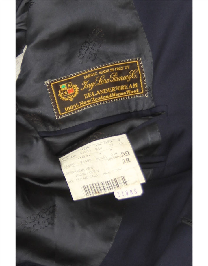 Ing Loro Piona & Co. Jachetă pentru bărbați cu 2 nasturi IT 50, mare, bleumarin