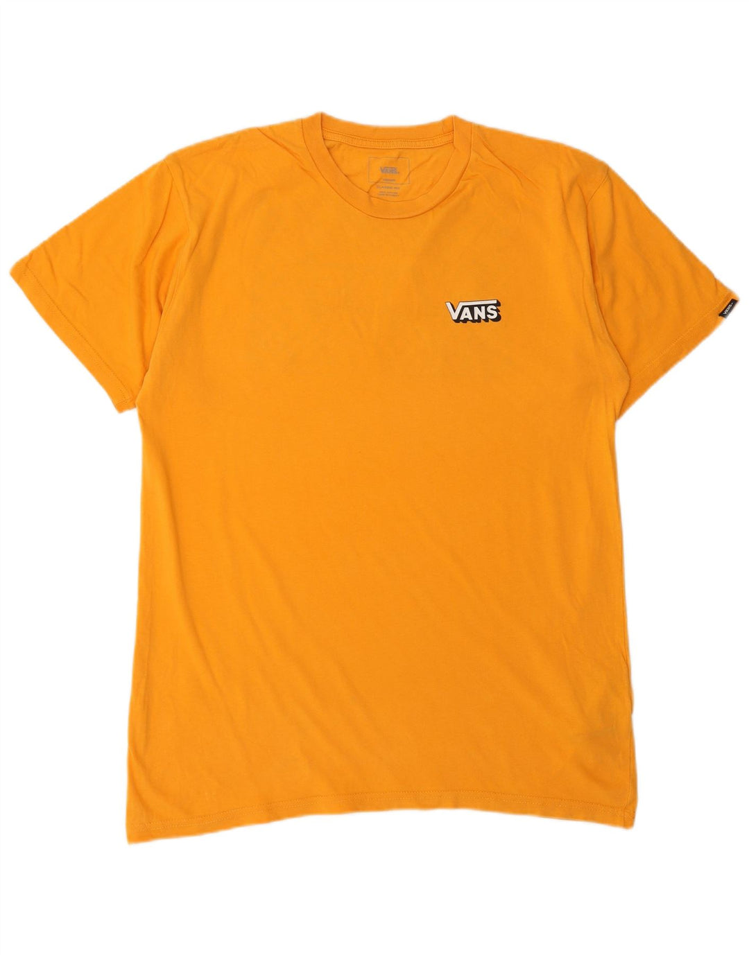 VANS Mens Classic Fit Graphic T-Shirt Top Medium Yellow Cotton