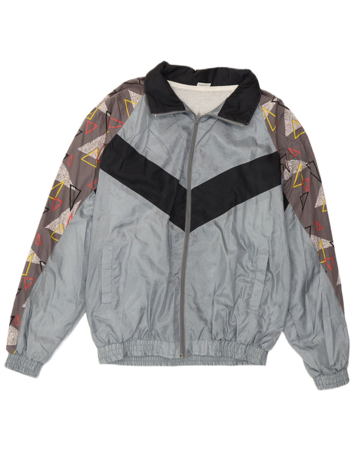 Trening pentru bărbați Vintage Top Jachetă XL Poliamidă geometrică gri