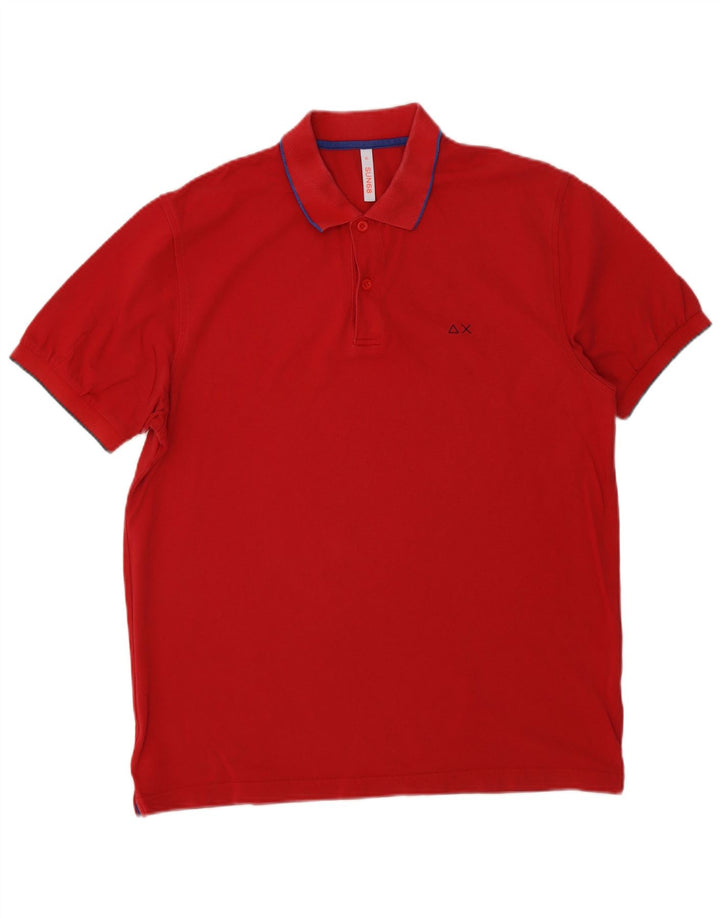 SUN68 Tricou polo pentru bărbați XL bumbac roșu
