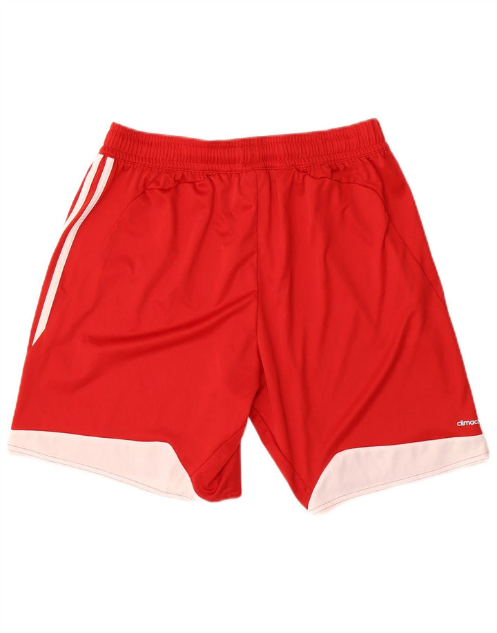 Pantaloni scurți sport pentru bărbați Adidas Climacool, roșu, poliester color bloc