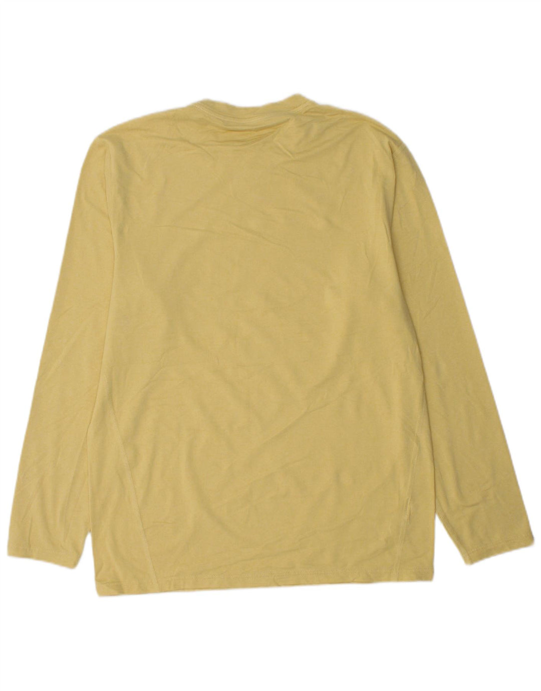 EDDIE BAUER Top pentru bărbați cu mânecă lungă din poliester galben mic