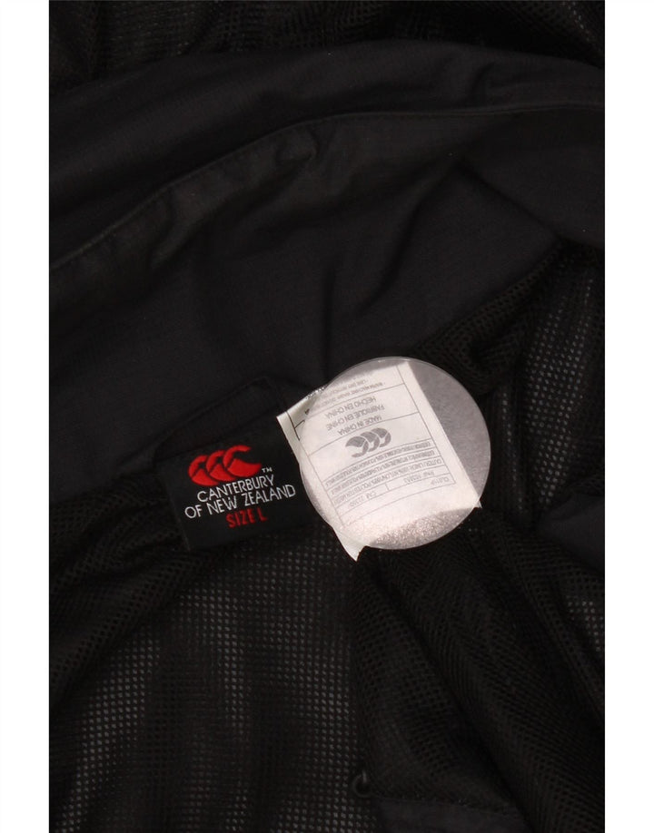 Jachetă de ploaie cu glugă pentru bărbați Canterbury, UK 40, mare, negru, nailon