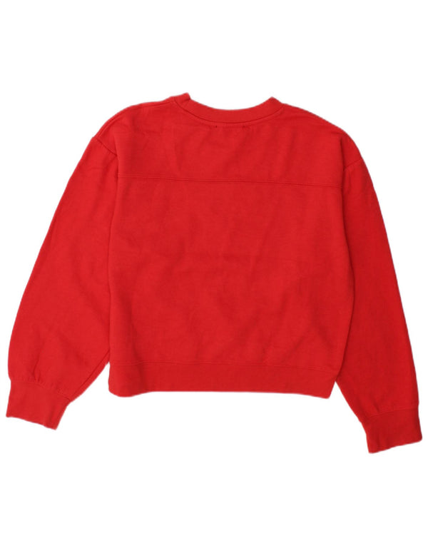 Pulover supradimensionat pentru femei Zara UK 10 Poliester roșu mic