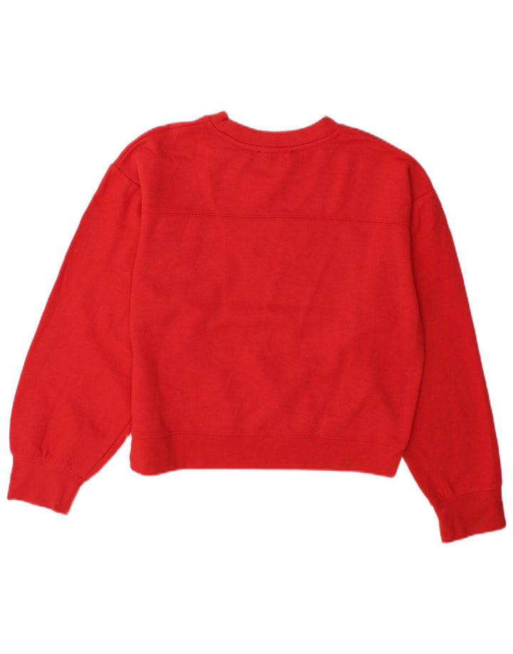Pulover supradimensionat pentru femei Zara UK 10 Poliester roșu mic