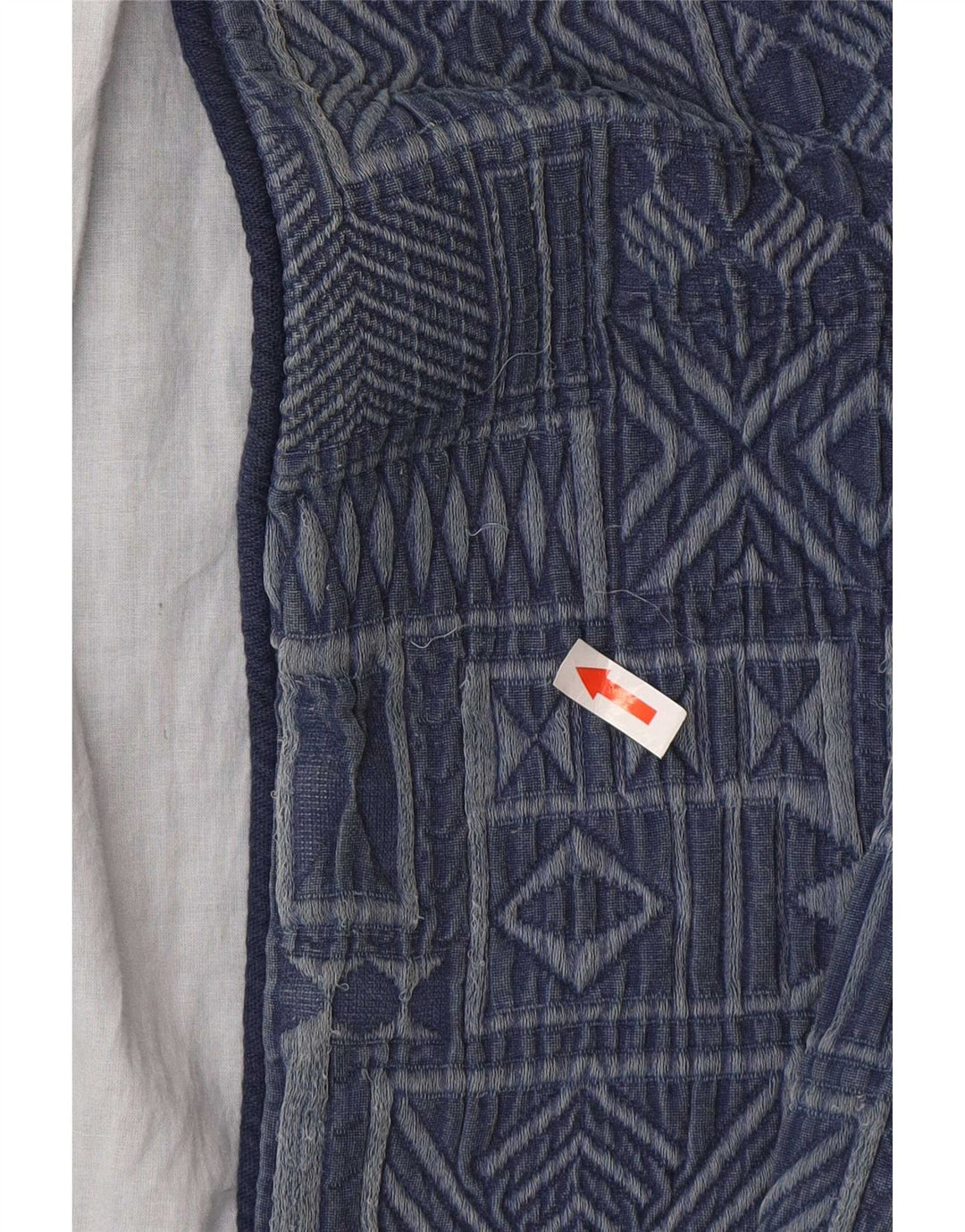 Pardesiu deschis pentru femei Zara UK 16 mare din bumbac geometric albastru