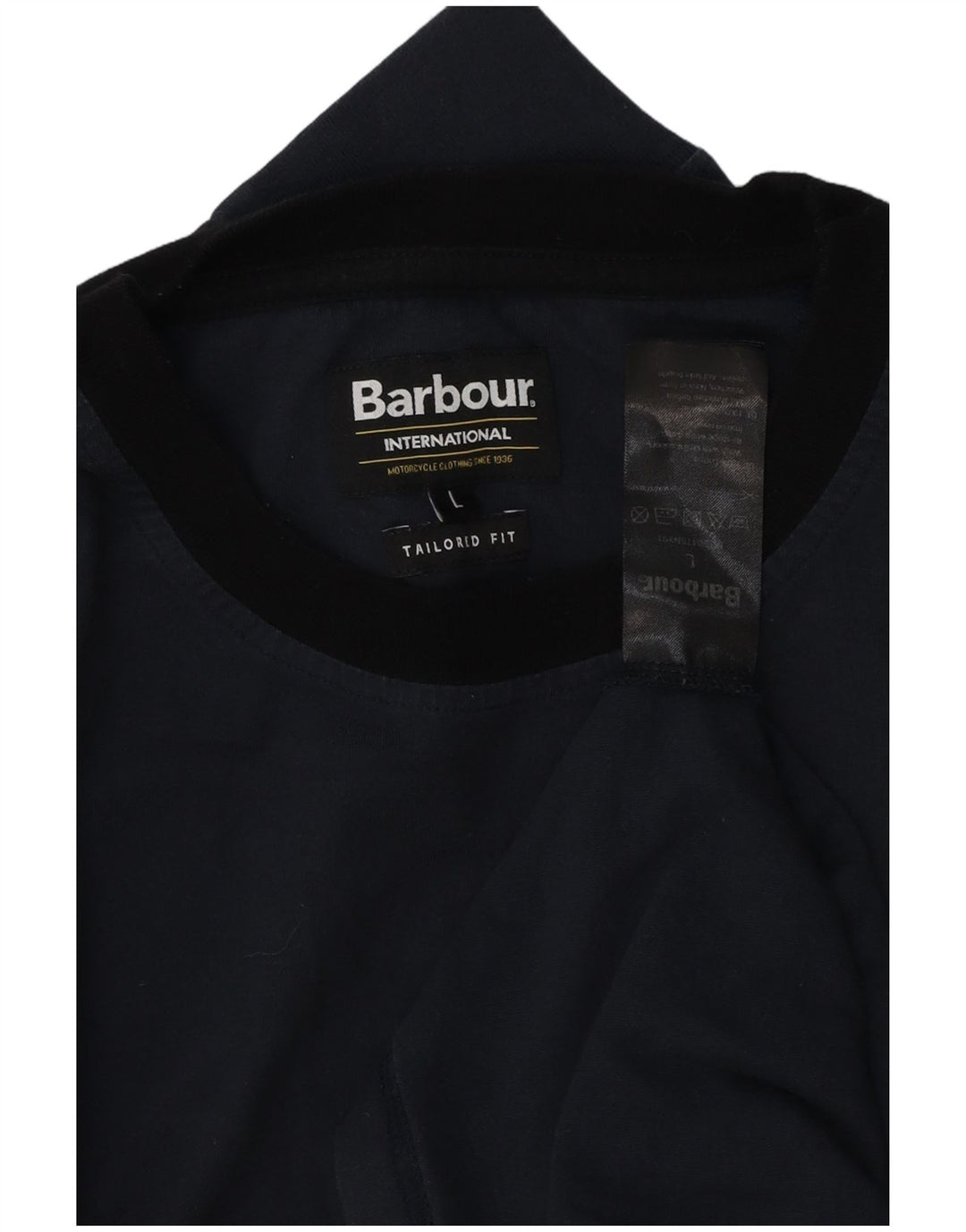 BARBOUR Top croit pentru bărbați cu mânecă lungă, mare, bleumarin, color block