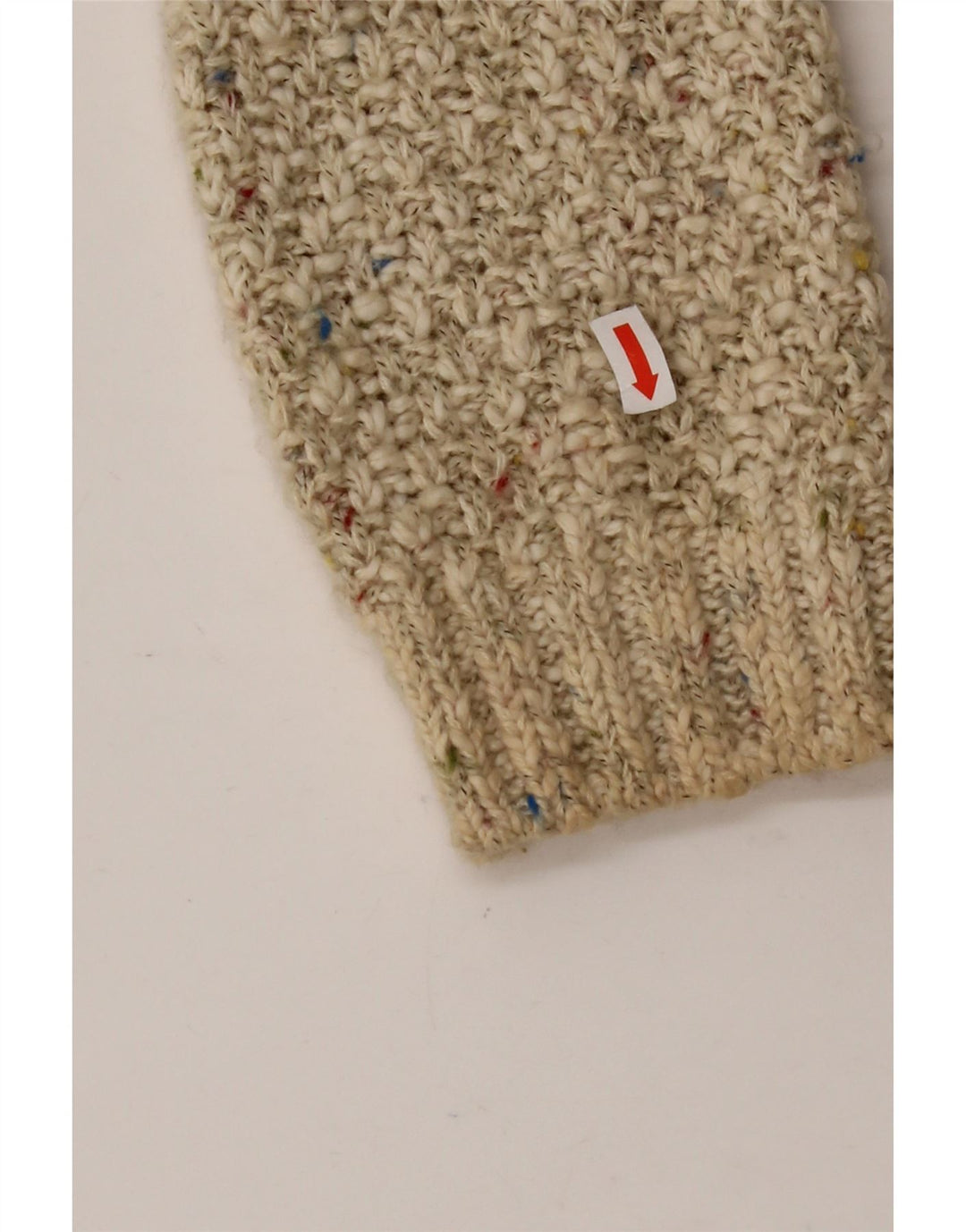 PER UNA Pulover cardigan cu glugă pentru femei UK 12 Medium Bej Bumbac cu pete