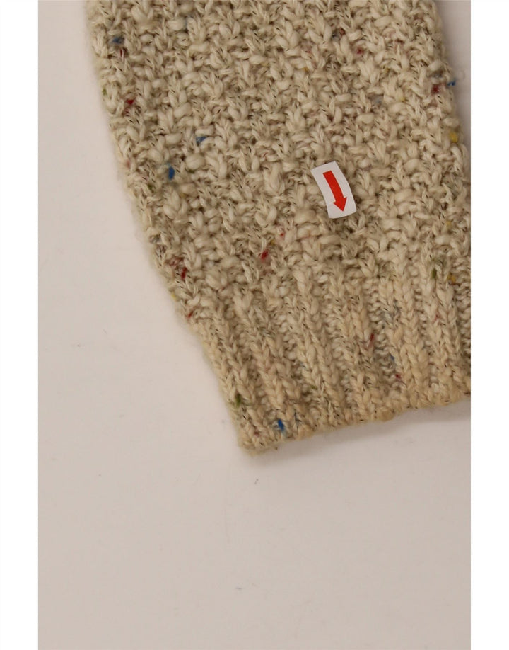 PER UNA Pulover cardigan cu glugă pentru femei UK 12 Medium Bej Bumbac cu pete