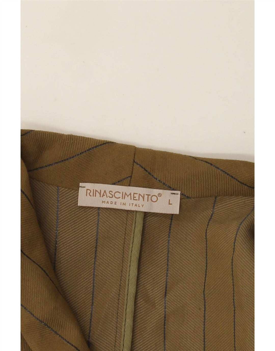 Sacou blazer fără mâneci pentru femei Rinascimento UK 14 mare kaki cu dungi