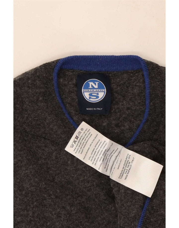 Pulover cu decolteu în V North Sails pentru bărbați, poliamidă, gri mediu