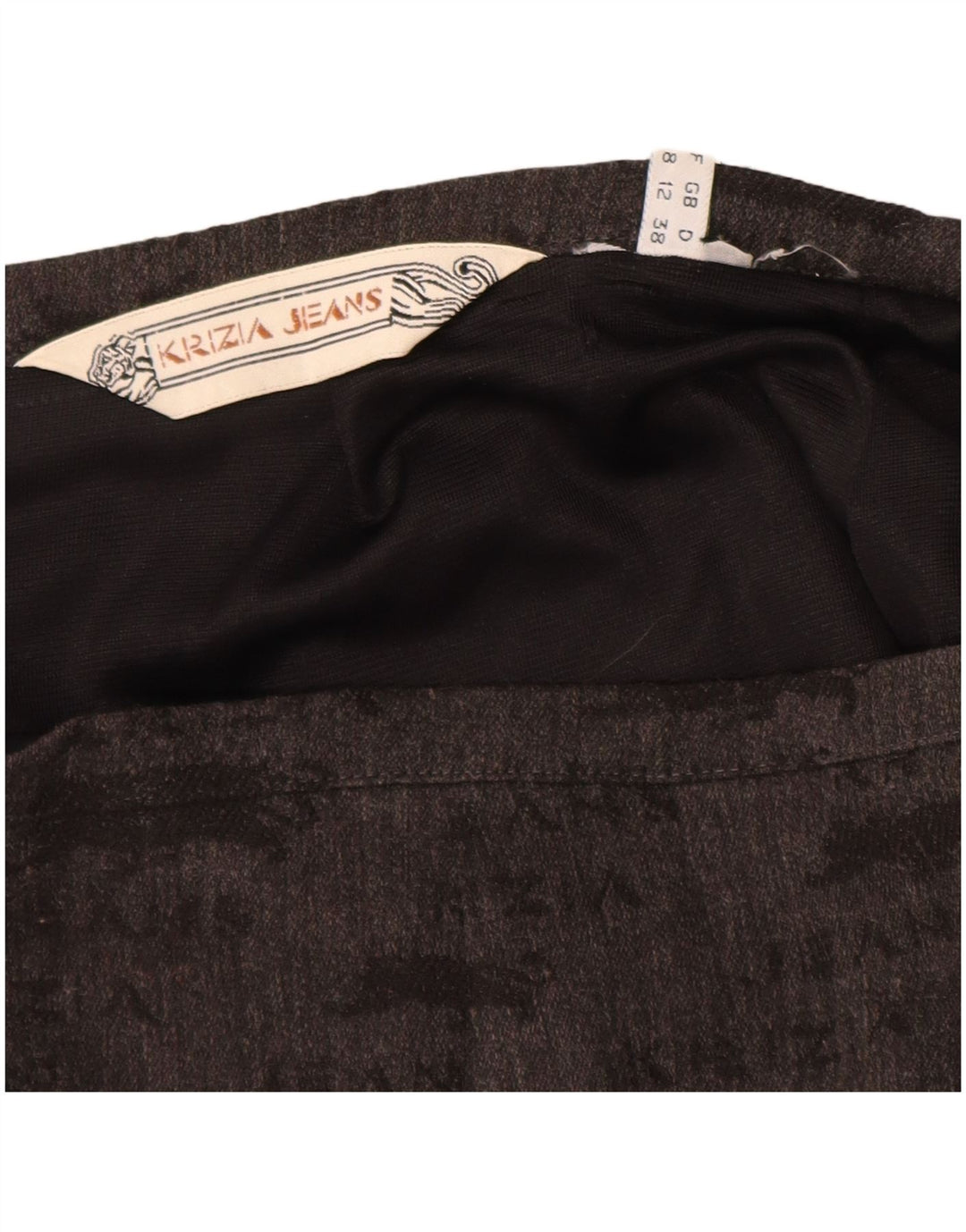 KRIZIA JEANS Fusta creion cu grafica pentru femei UK 12 Medium W28 Gri