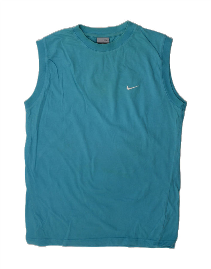 NIKE Boys Vest Top 15-16 Years XL  Turquoise Cotton Vintage Nike and Second-Hand Nike from Messina Hembry 