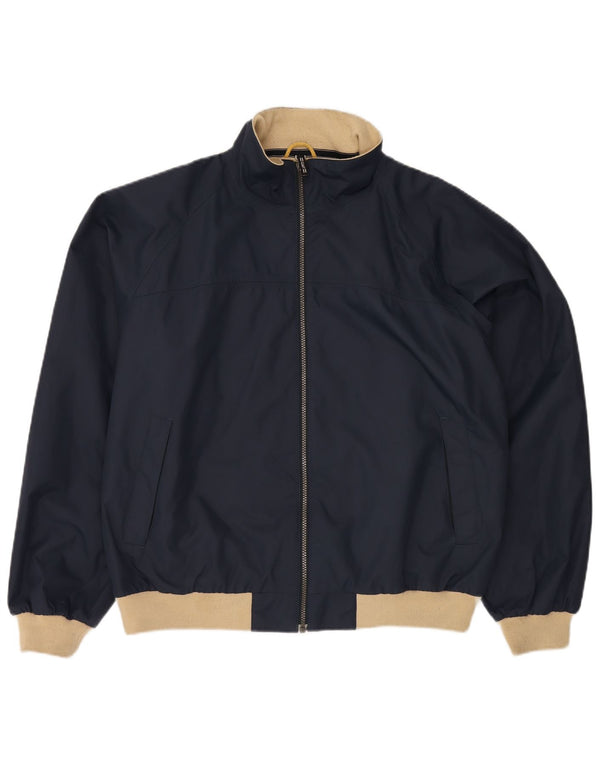 Gant Mens Bomber Jacket UK 42 XL Navy Blue Colourblock Nylon