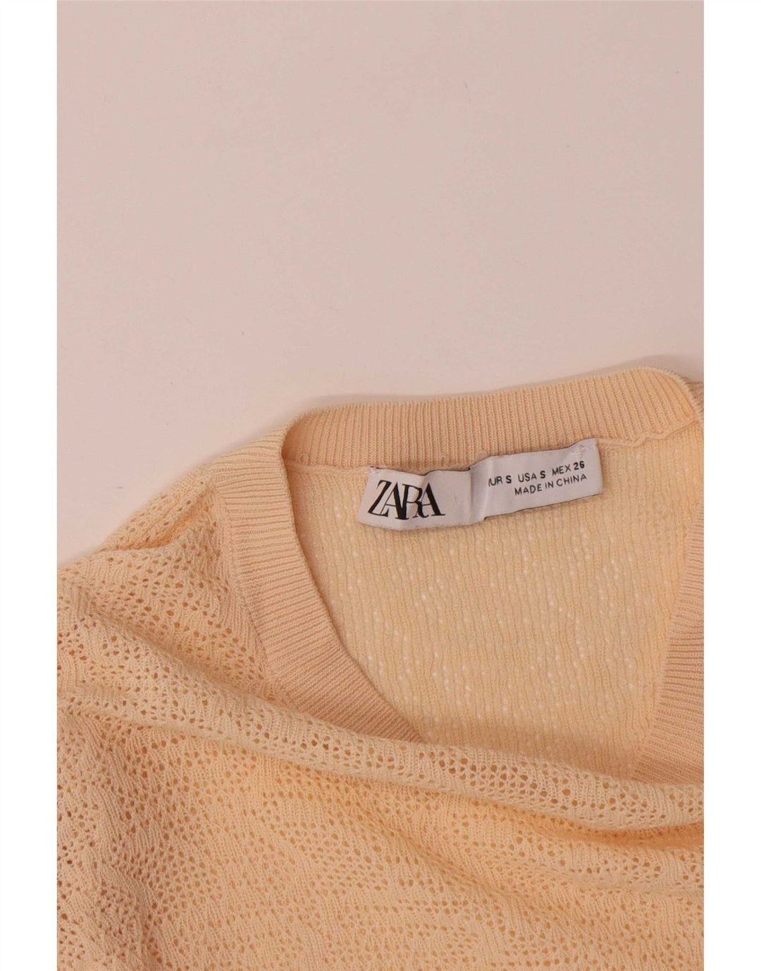 Top femeie Zara cu mânecă lungă UK 8 Small Bej